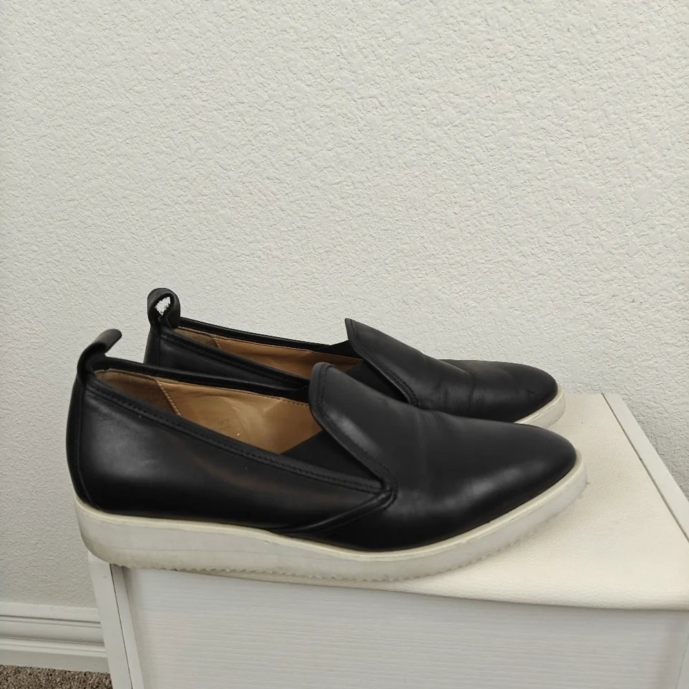 Everlane Mens Street Loafer Shoes Black Pointed Toe Low Top Slip Ons 8.5